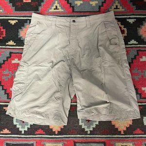 Mountain Khakis Mens Chino Shorts Size 36x11 Tan Casual Mid Rise Waist